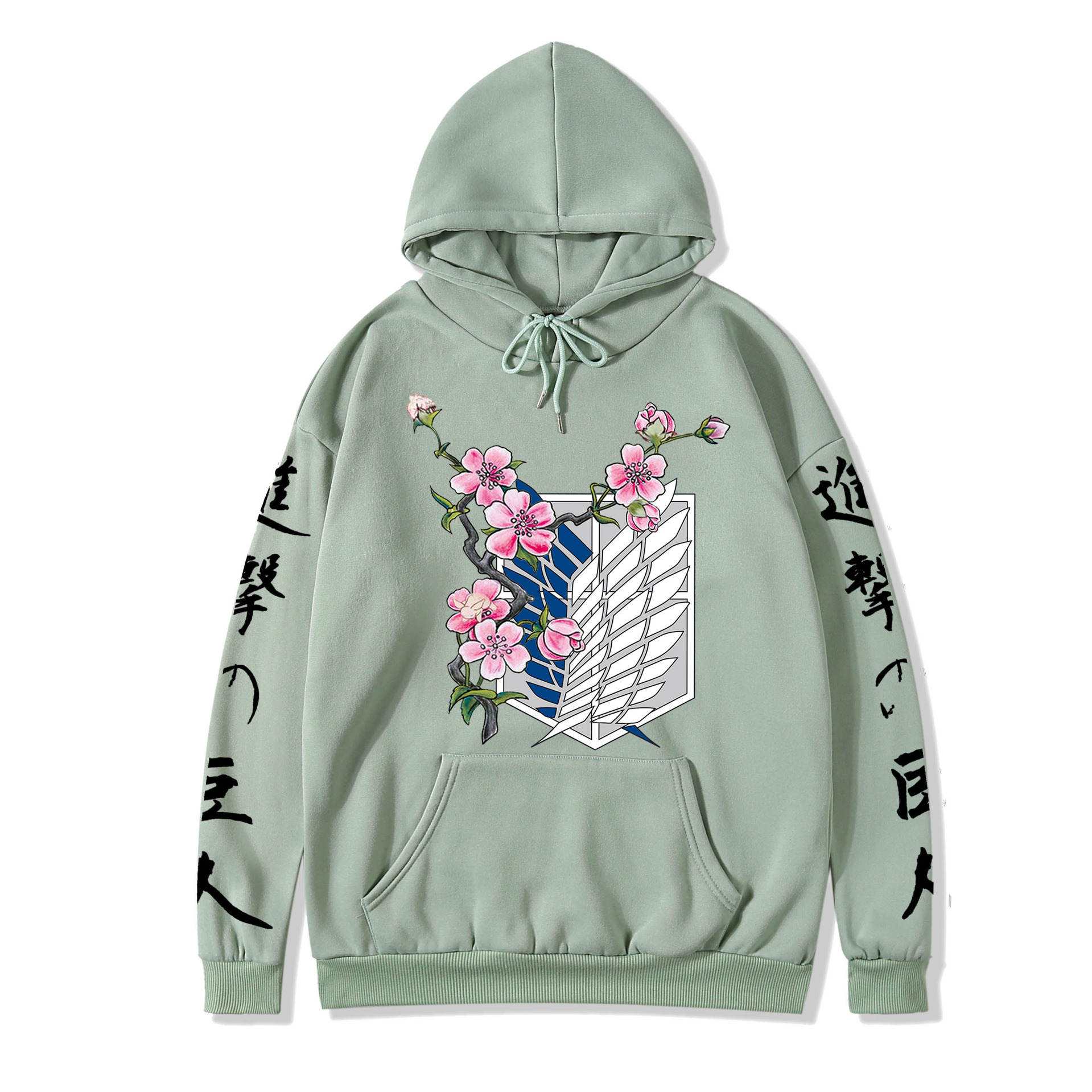 2021 couples wear autumn and winter new popular anime attack giant series illustration loose casual hooded sweater women - Image 17