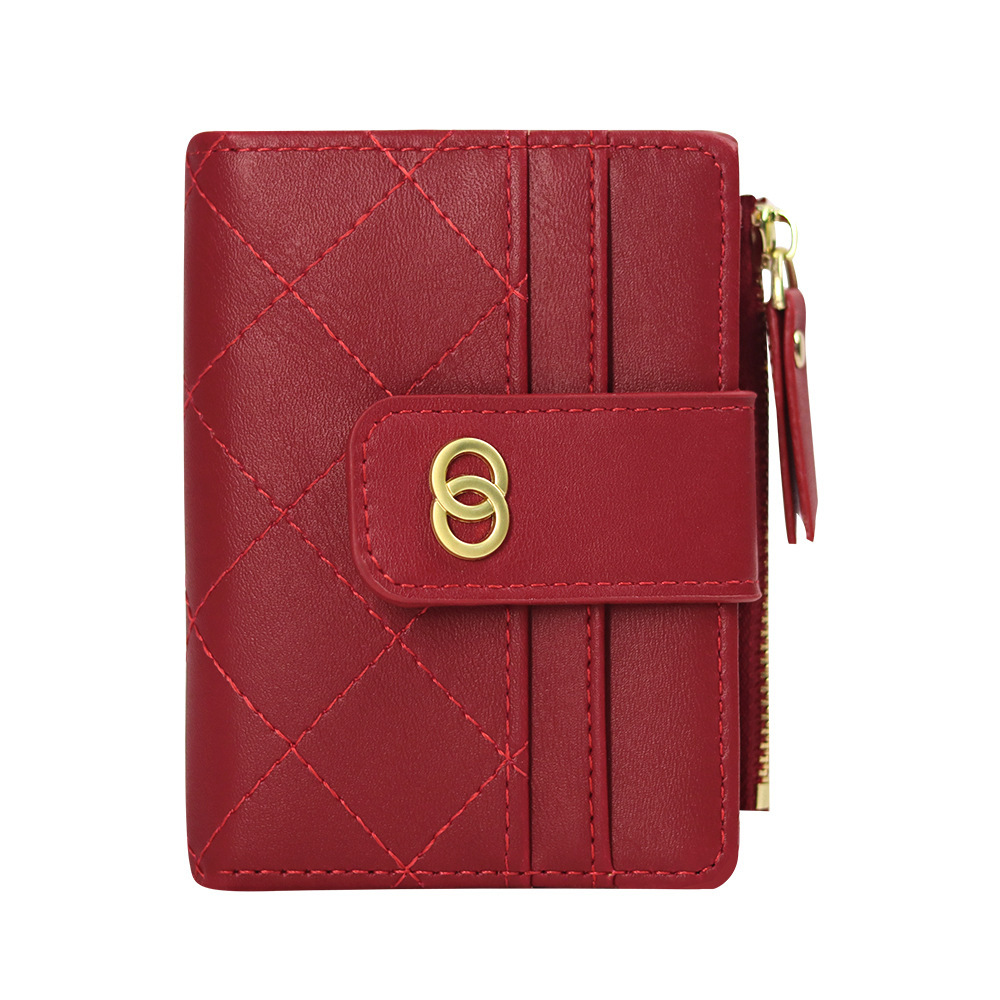 The new Korean version of the women's wallet multi-card short section compact coin purse versatile trendy card wallet wallet spot wholesale - Image 5