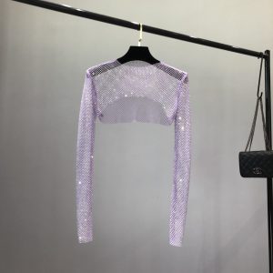 AB color diamond French style small waistcoat net drill sunscreen shawl summer thin section with suspender skirt with half long sleeves for women