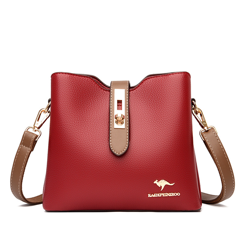 Bag women's bag new style 2021 Messenger shoulder bag women hit color fashion women's bucket bag women Europe and America one piece dropshipping - Image 5