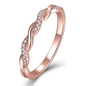 S925 Sterling Silver Braided Ring for Women, European and American Style, Simple Möbius Style, Index Finger Ring, Pinky Finger Jewelry Accessories