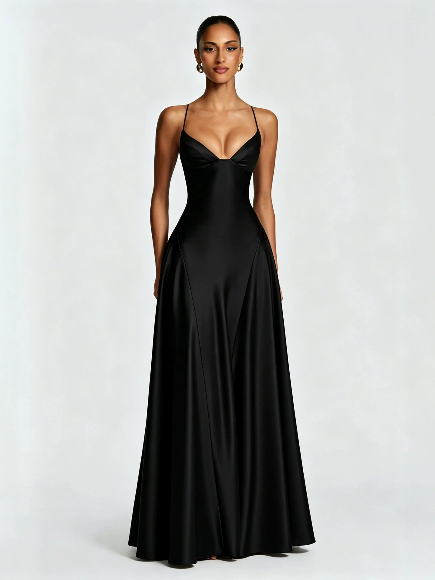 Women's Satin Strapless Bodycon Dress - Image 6