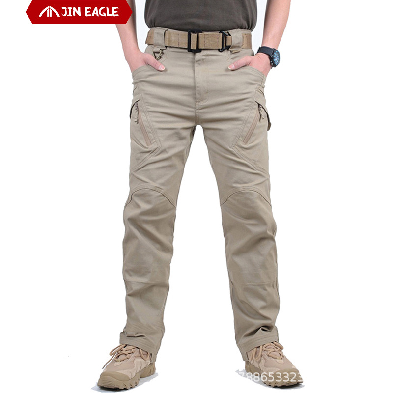 Outdoor multi-pocket travel wholesale wear-resistant assault pants X9 loose waterproof fishing mountaineering men's overalls trousers - Image 9
