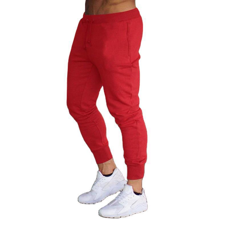 Slim Fit Sports Pants Men European and American Running Fitness Football Slim Fit Casual Pants Drawstring Tight Training Pants Men - Image 5
