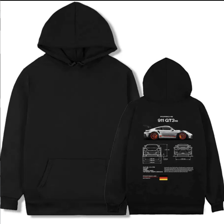 StreetcarHoodiePrintsMen Car Print Trendy Hoodie Loose Casual Versatile Hoodie - Image 45
