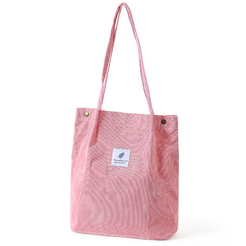 Factory direct supply shoulder bag women's shopping bag fashion canvas women's bag canvas bag large capacity corduroy shoulder bag - Image 15