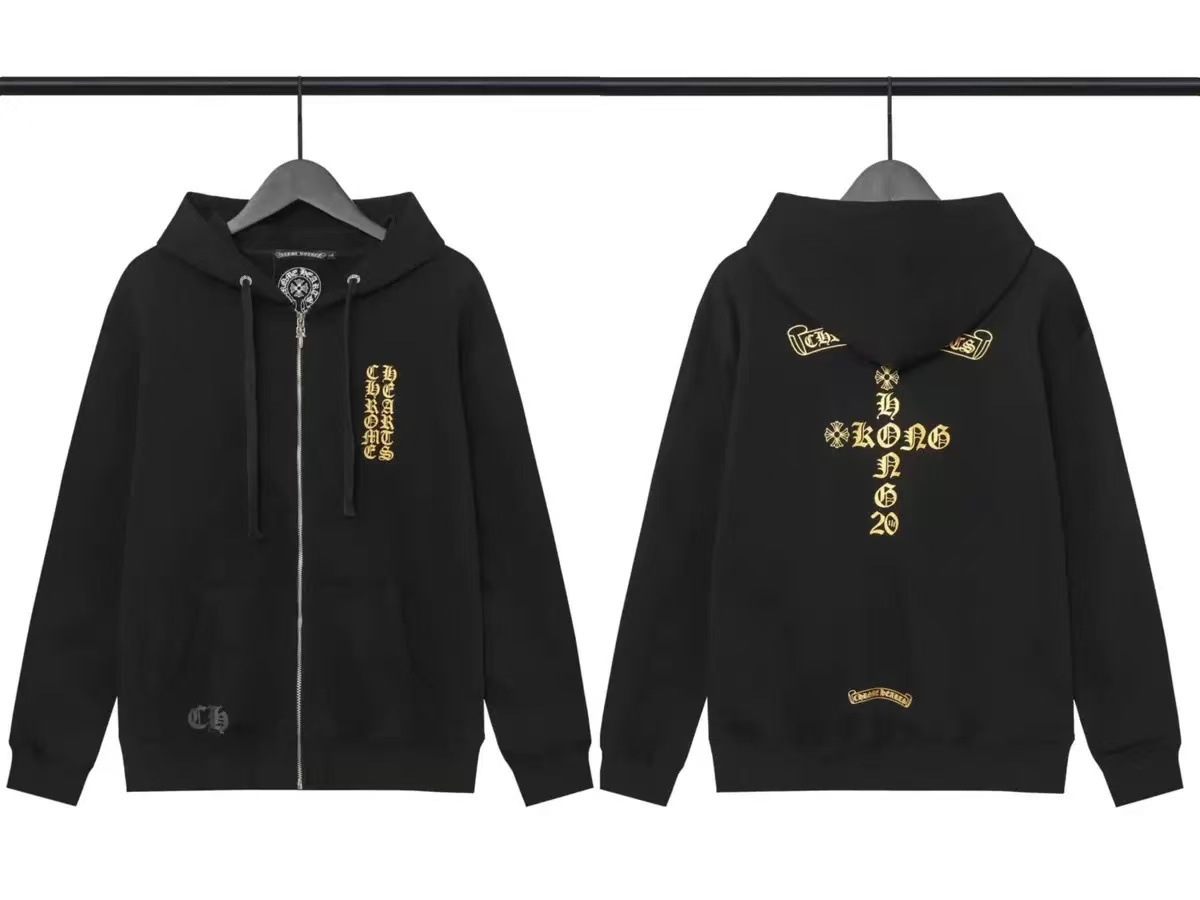2026 New Cross-Border CH Hoodie Cross Horseshoe Couple Zipper Hooded Sweatshirt Jacket Trendy Brand 30/1 - Image 39