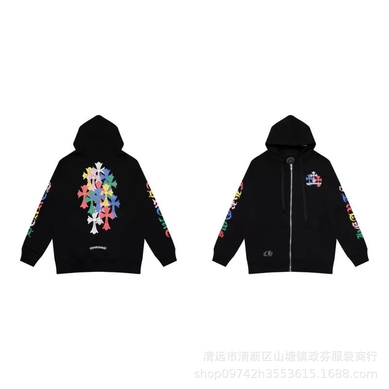 2026 New Cross-Border CH Hoodie Cross Horseshoe Couple Zipper Hooded Sweatshirt Jacket Trendy Brand 30/1 - Image 24