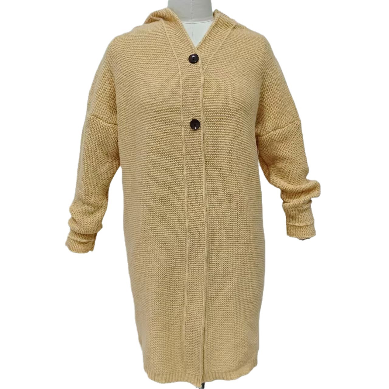 2025 New Style Hooded Knit Cardigan, Elegant and Commuting Style, Loose Fit, Plus Size, Cross-border Sweater - Image 5