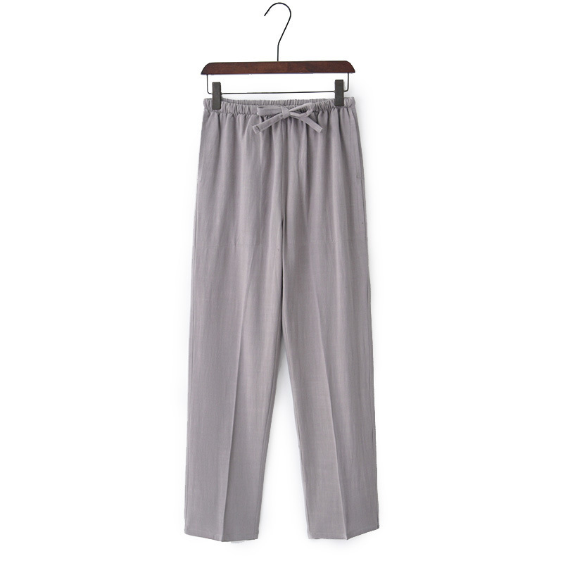 Chinese style men's linen casual pants loose large size trousers cotton and linen pants straight pants Tai Chi Kung Fu pants men - Image 5