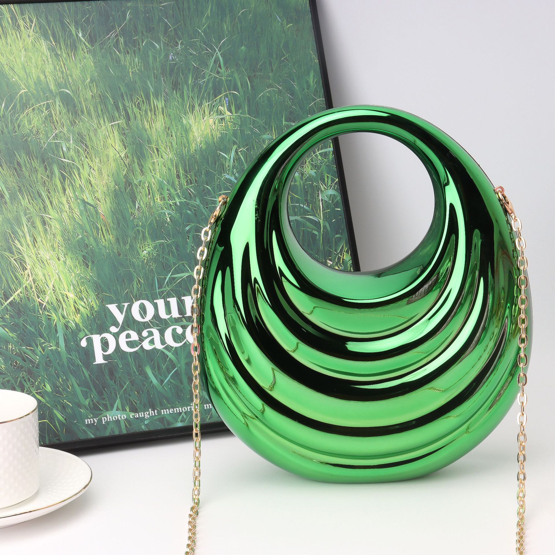 New cross-border acrylic lock spring and summer European and American women's bag shoulder crossbody handbag evening bag wholesale bag - Image 10