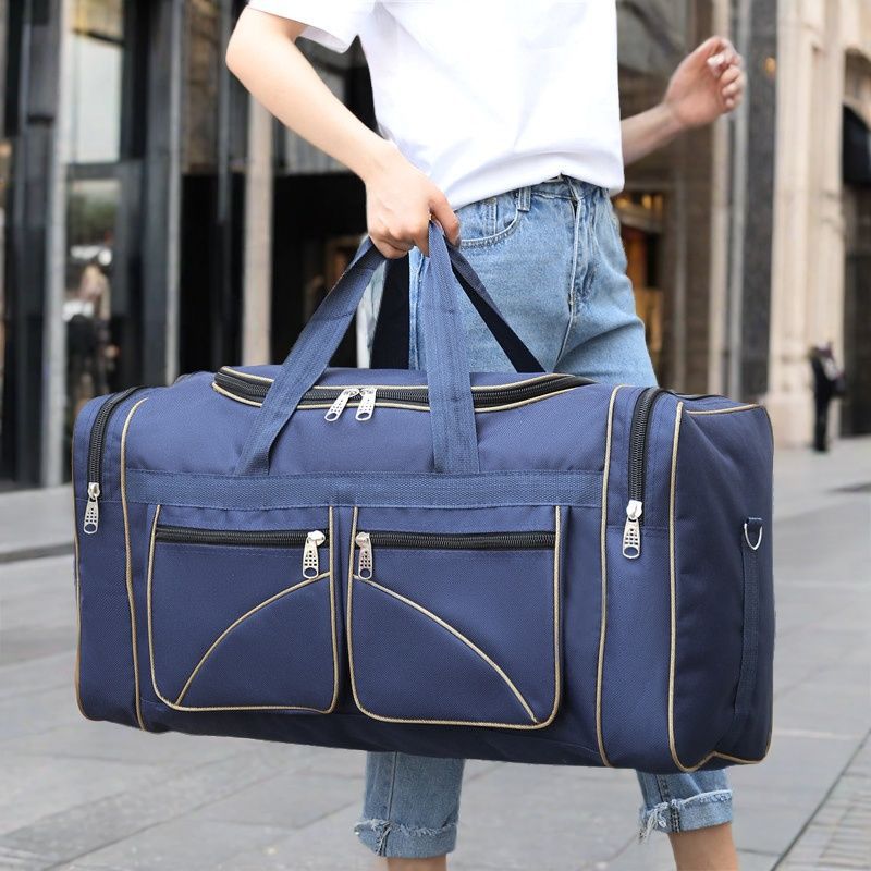 Men's large hand-held travel bag for work storage clothes Oxford cloth luggage bag one-shoulder large capacity luggage bag - Image 2