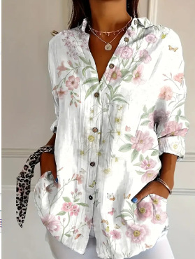 2024 New Women's Long Shirt, Summer European and American Trendy Short-Sleeve Floral Print 3D Short Sleeve Fashion - Image 30