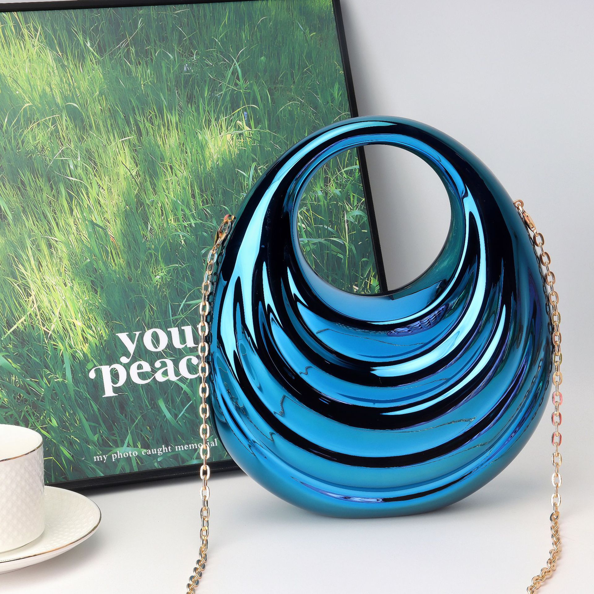 New cross-border acrylic lock spring and summer European and American women's bag shoulder crossbody handbag evening bag wholesale bag - Image 6