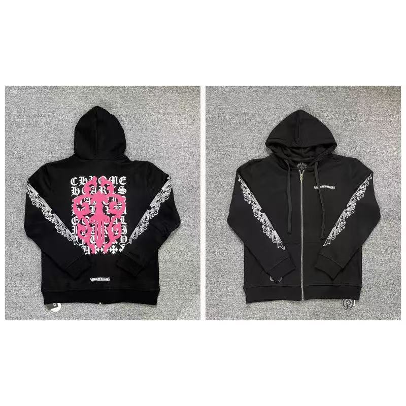 2026 New Cross-Border CH Hoodie Cross Horseshoe Couple Zipper Hooded Sweatshirt Jacket Trendy Brand 30/1 - Image 36