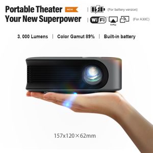 AUN cross-border low-price hot model overseas hot-selling A30 projector MINI portable cinema LED mobile phone projector