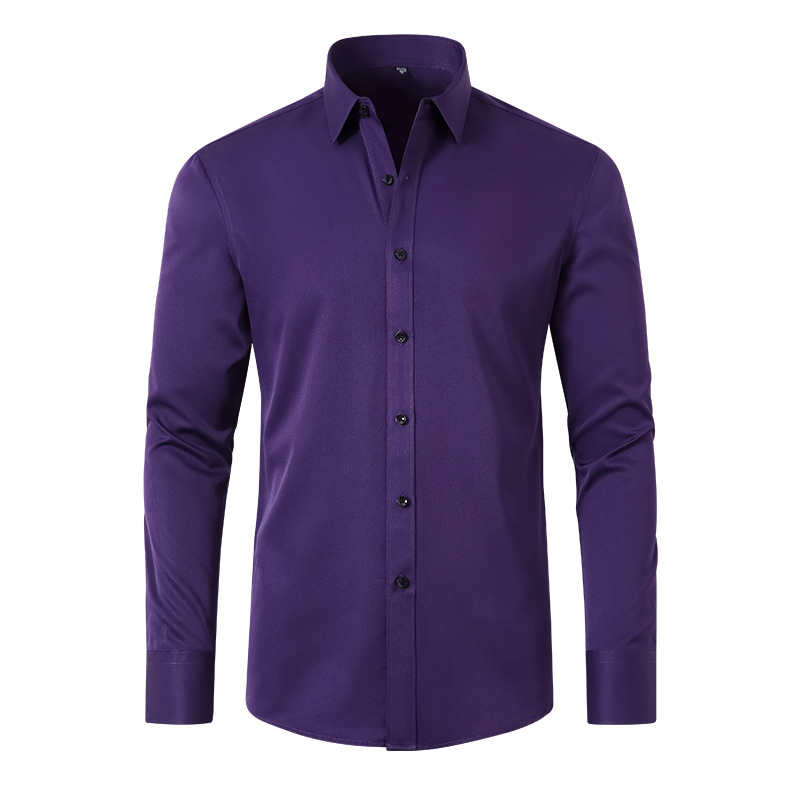 Jia Na Apparel Cross-Border Hot Selling Men's Long-Sleeve Shirt, Elastic, Wrinkle-Resistant, Business Casual Plus Size Shirt for Men - Image 10