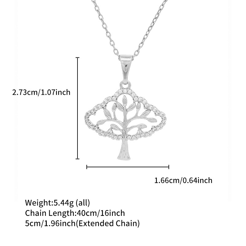 Xuping's new European and American cross-border artificial gemstone hollow tree necklace pendant, a casual and unique design. - Image 10