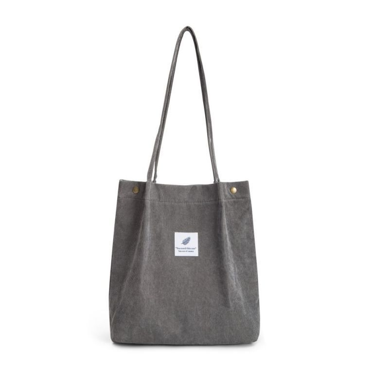 Factory direct supply shoulder bag women's shopping bag fashion canvas women's bag canvas bag large capacity corduroy shoulder bag - Image 17