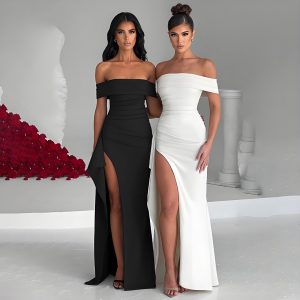 One-Shoulder Backless Long Dress