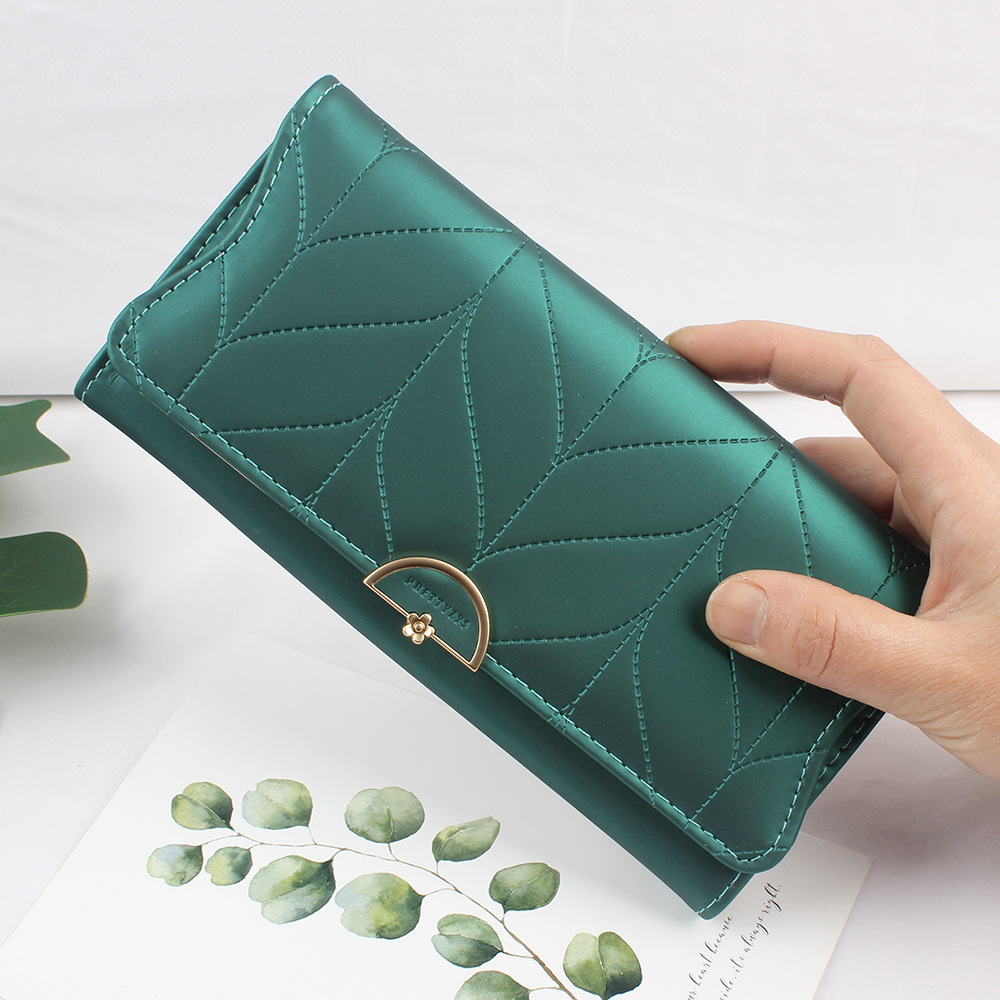 Prettyzys/Pureti new ladies long wallet fashion buckle PU small fresh clutch bag wallet - Image 9