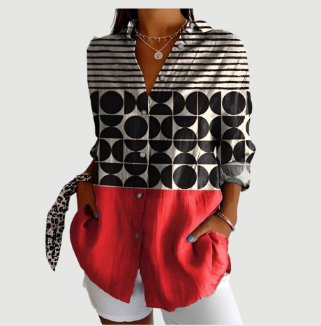 2024 New Women's Long Shirt, Summer European and American Trendy Short-Sleeve Floral Print 3D Short Sleeve Fashion - Image 27