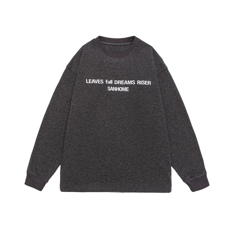 Wusu Men's Wear Japanese Fashion Brand 2025 Autumn New Letter Print Loose Large Size Round Neck Sweatshirt for Men Couples - Image 4