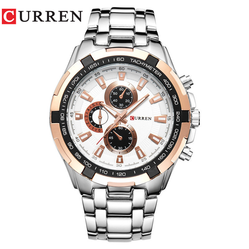CURREN/Karen 8023 Fashion Large Dial Casual Business Watch Men's Quartz Watch Waterproof Watch - Image 2