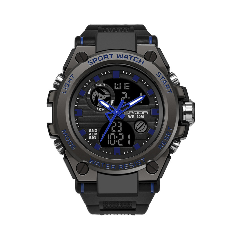 SANDA 739 multi-functional waterproof electronic sports watch timing calendar alarm luminous student youth - Image 9