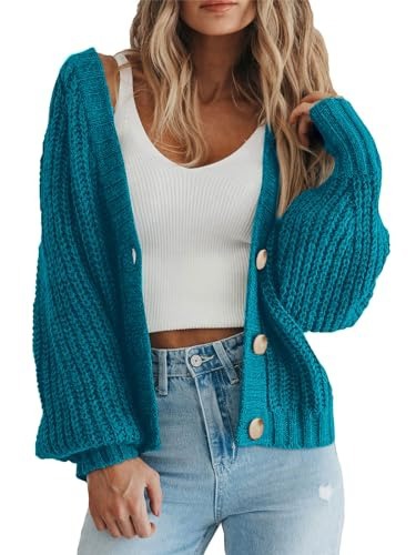 Cross-border women's clothing Amazon autumn/winter V-neck chunky knit cardigan women's lazy style knit sweater factory customization - Image 22