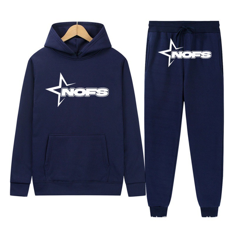 2024 Y2K new NOES hoodie set sweatshirt two-piece gothic punk rock clothing streetwear - Image 9