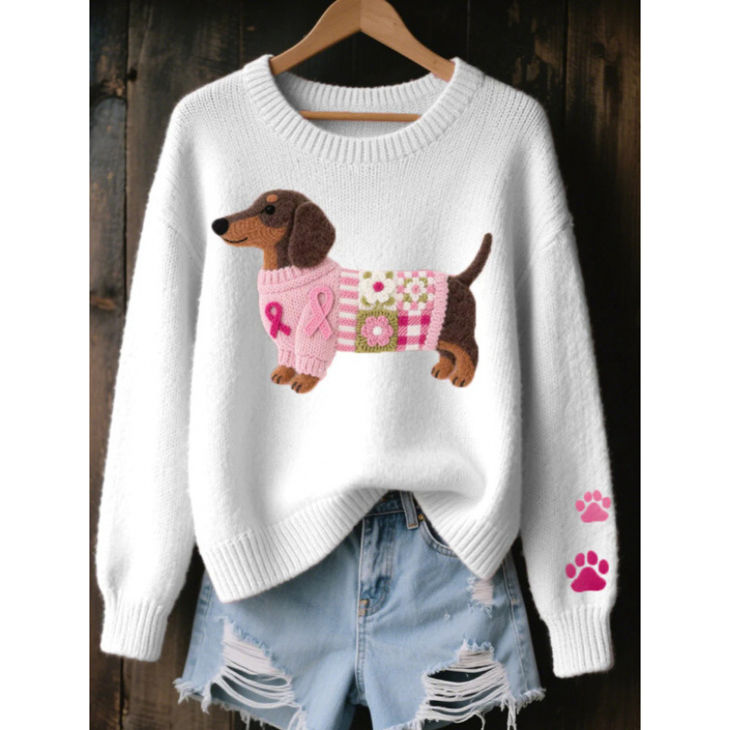 2026 Spring/Autumn New European and American Style Women's 3D Digital Print Casual Fashion Round Neck Faux Sweater/Sweatshirt - Image 21