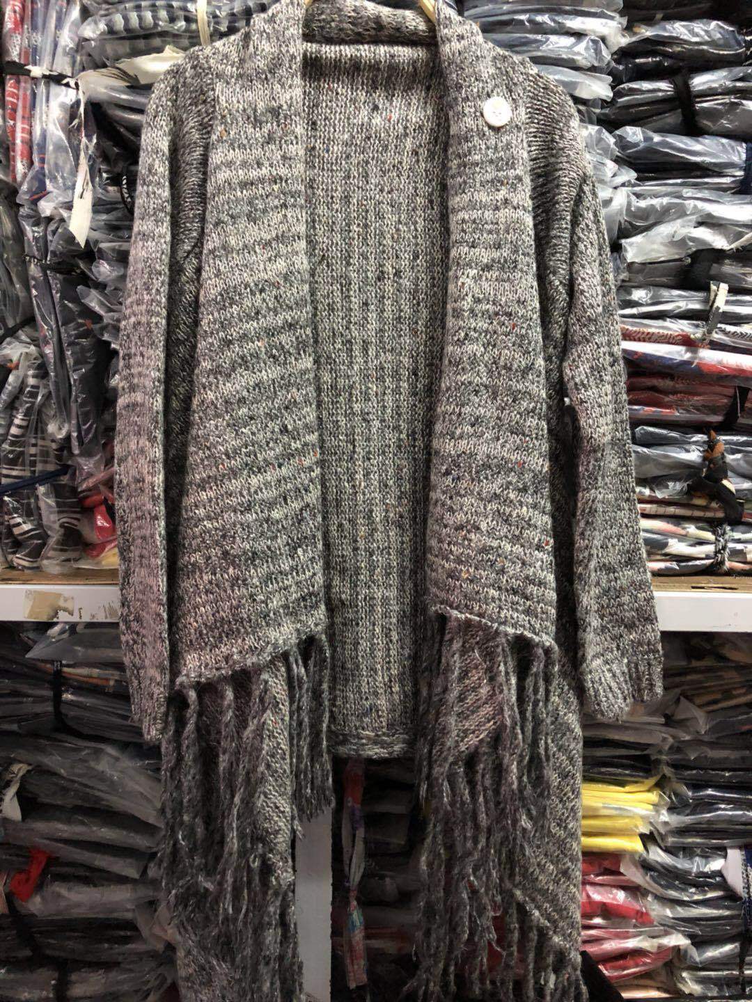 Cross-border 2023 women's clothing new AliExpress Amazon mid-length slim fashion Su diagonal style coat sweater women - Image 12