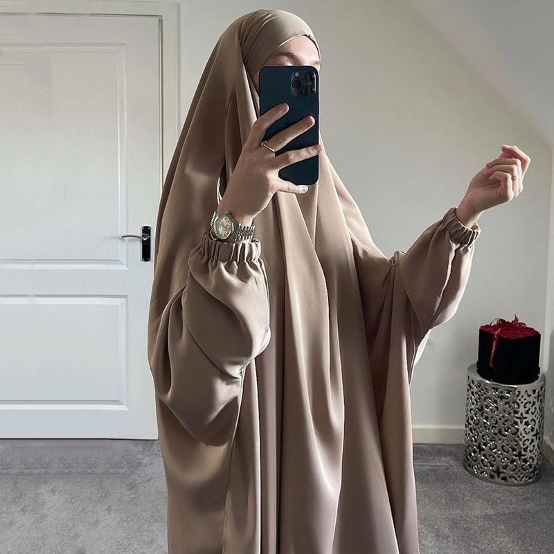 AliExpress Amazon women's dress abaya Europe and the United States Dubai Turkey one-piece prayer dress P102 - Image 5