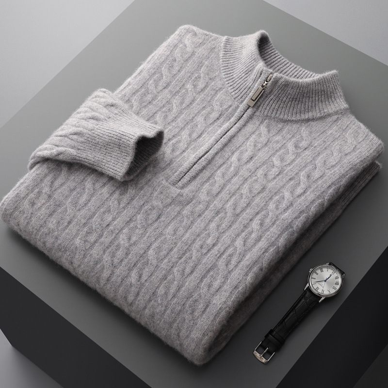Cable-Knit Zip-Neck Sweater - Image 3
