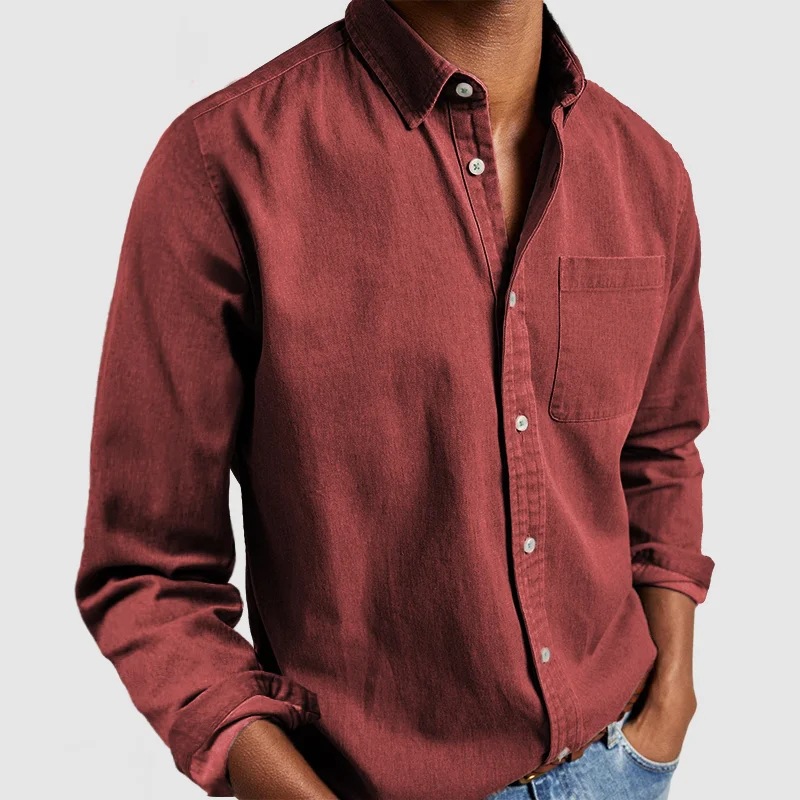 2024 Cross-border Foreign Trade E-commerce New Amazon Independent Station Men's Shirt New Long Sleeve Lapel Men's Shirt - Image 6