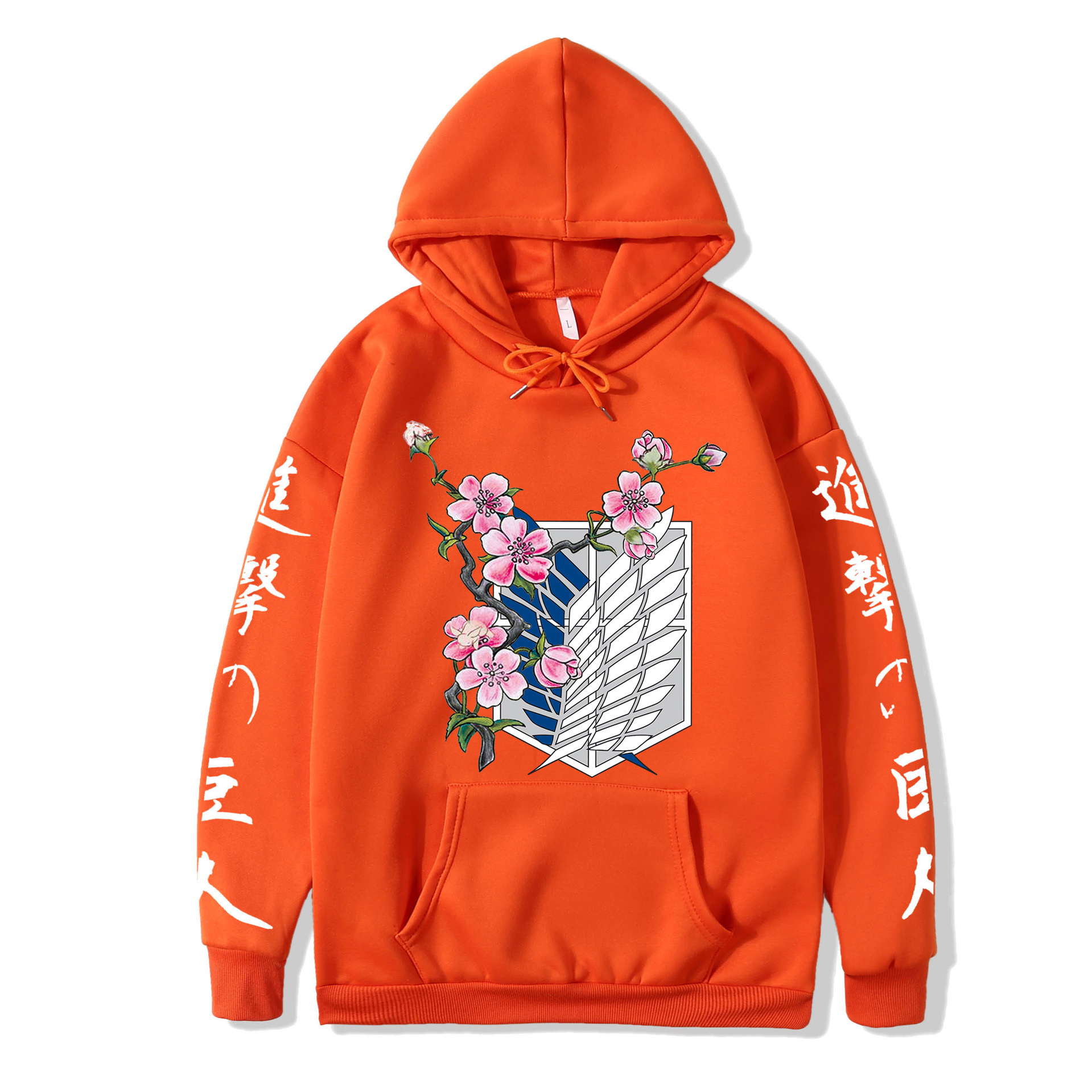 2021 couples wear autumn and winter new popular anime attack giant series illustration loose casual hooded sweater women - Image 2