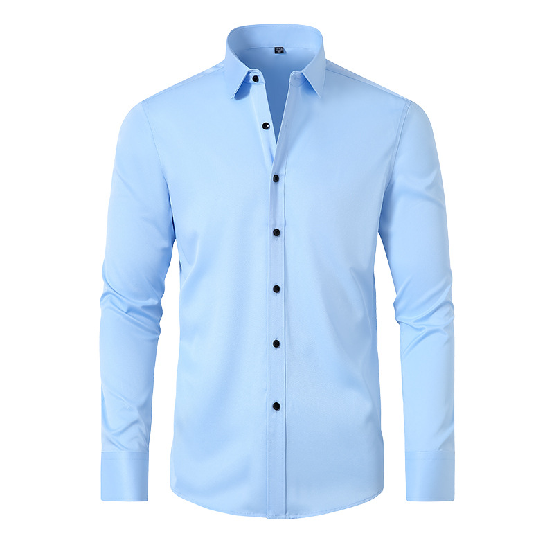 Jia Na Apparel Cross-Border Hot Selling Men's Long-Sleeve Shirt, Elastic, Wrinkle-Resistant, Business Casual Plus Size Shirt for Men - Image 12