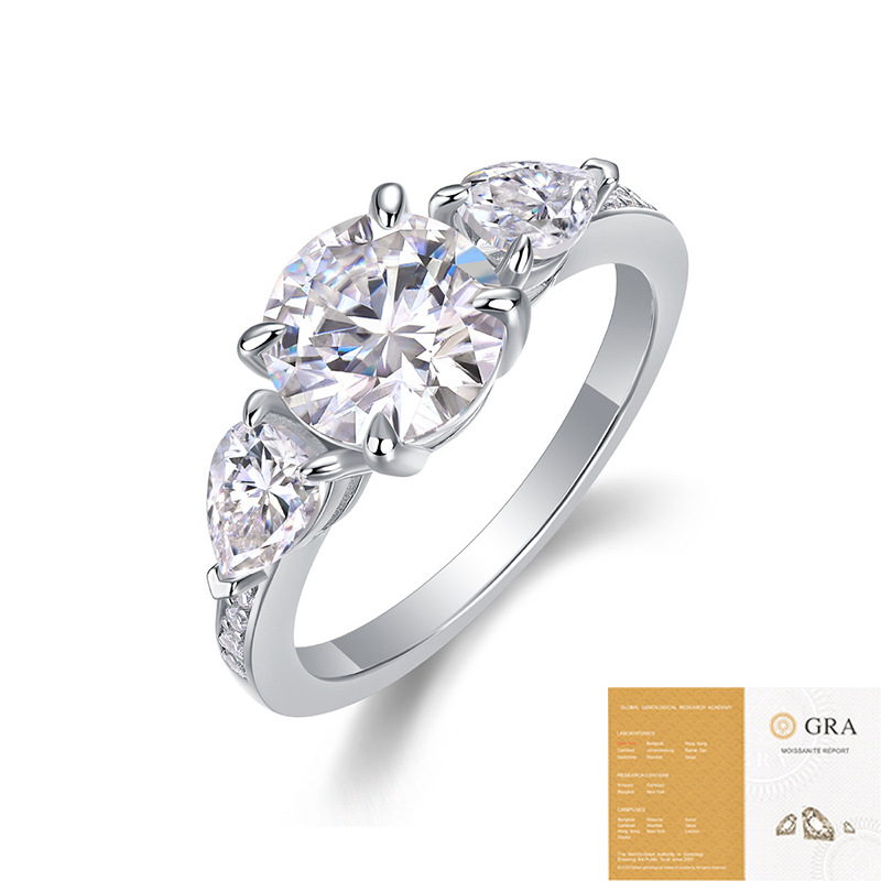 S925 Sterling Silver Guardian Ring, Moissanite Closed-Cut Ring, Hot Selling on Cross-Border TikTok, Factory Direct Wholesale. - Image 14