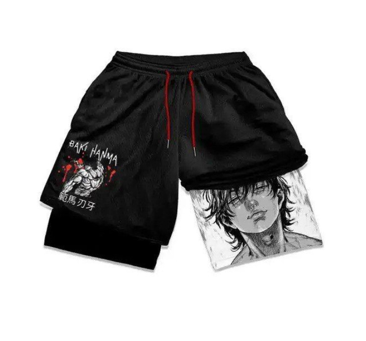 Dragon Ball series shorts 3D digital printing adult double-layer beach shorts Amazon cross-border e-commerce hot-selling factory