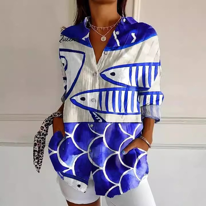2024 New Women's Long Shirt, Summer European and American Trendy Short-Sleeve Floral Print 3D Short Sleeve Fashion - Image 2