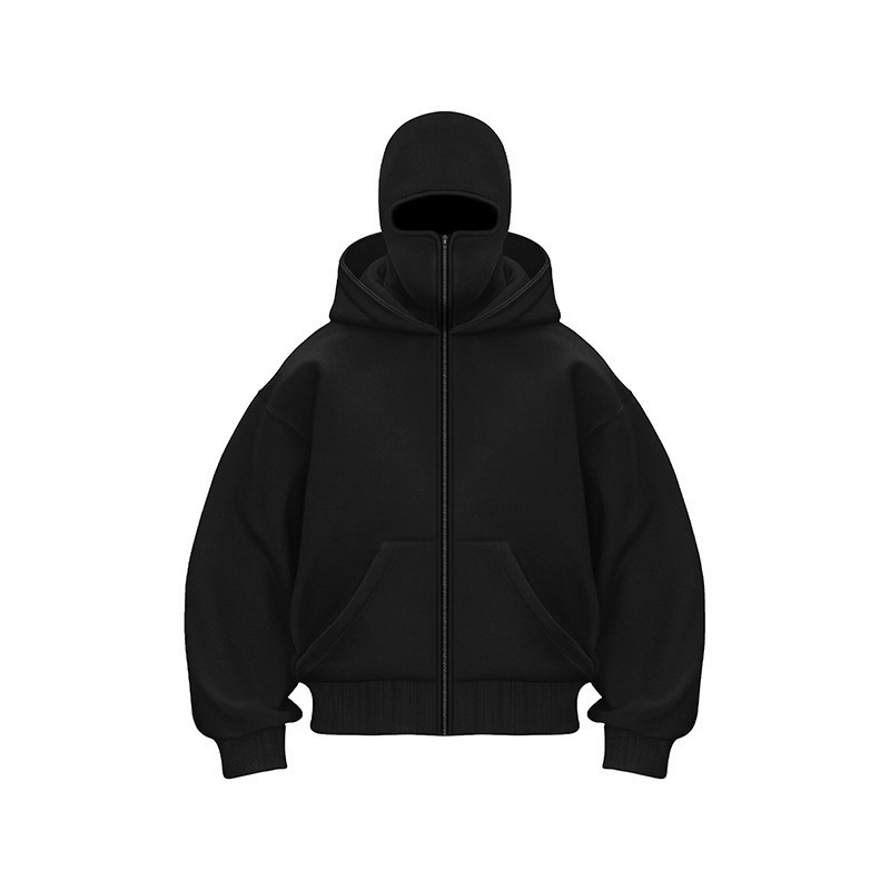 Cross-border trendy brand plus velvet double hood unique design hooded sweatshirt autumn and winter new men and women same style loose Y2K sweatshirt - Image 10