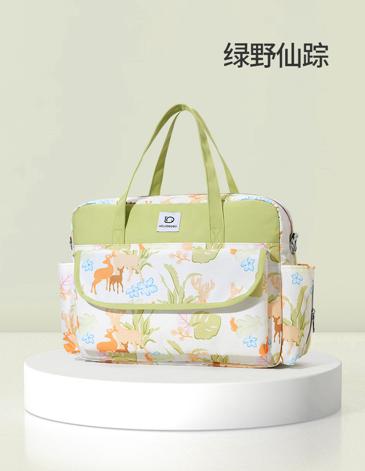 Mommy bag Oxford cloth new European and American style large capacity mother and baby bag for traveling hand-held crossbody fashionable mommy bag - Image 9