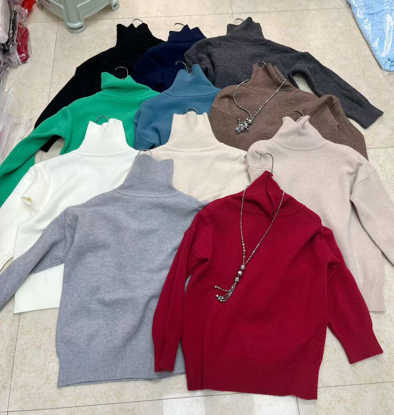 Customizable European and American cross-border high-neck sweater, 2026 autumn and winter loose-fitting versatile knit pullover style women's base layer. - Image 8