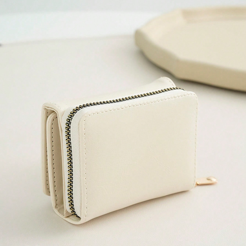 Credit card ID card cash wallet women's wallet small wallet short wallet card holder zipper wallet multi-layer trifold - Image 10