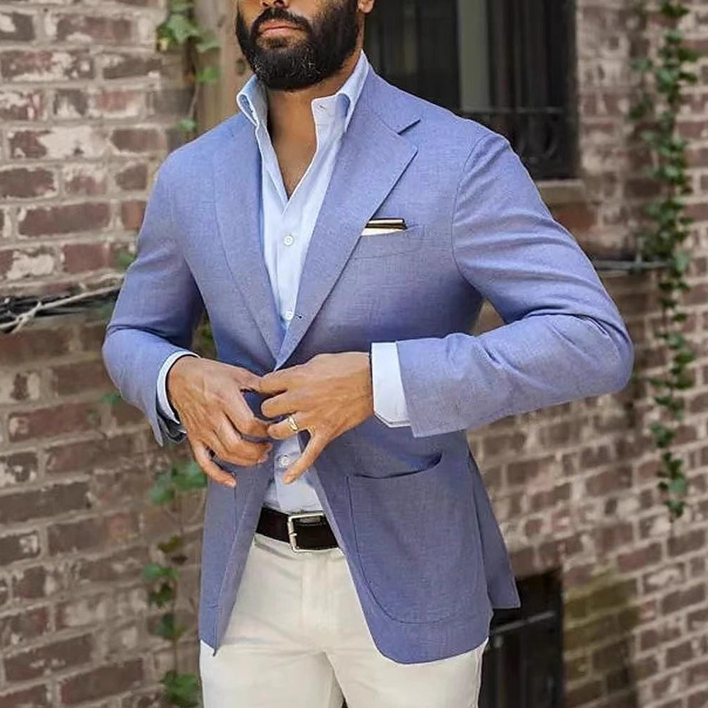 Cross-border foreign trade hot-selling spring and autumn new digital printing plaid men's casual suits and casual jackets - Image 3
