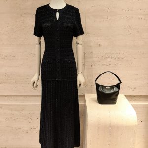 Women's Rhinestone-Detail Midi Dress