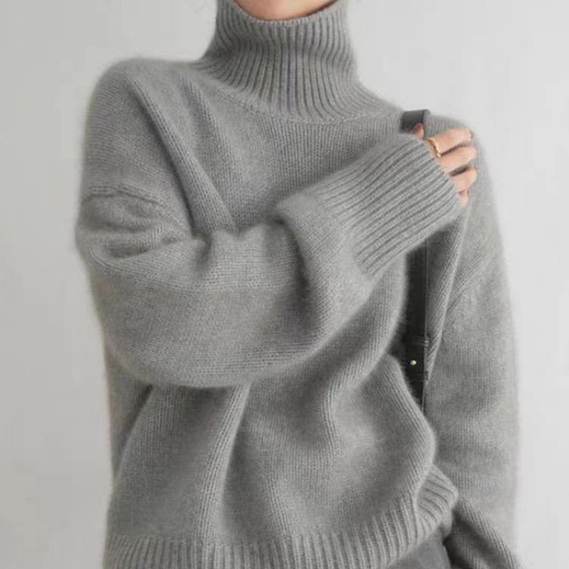 New autumn women's long-sleeved knitted sweater, Korean style, inner layer autumn top, women's knitted cardigan - Image 2