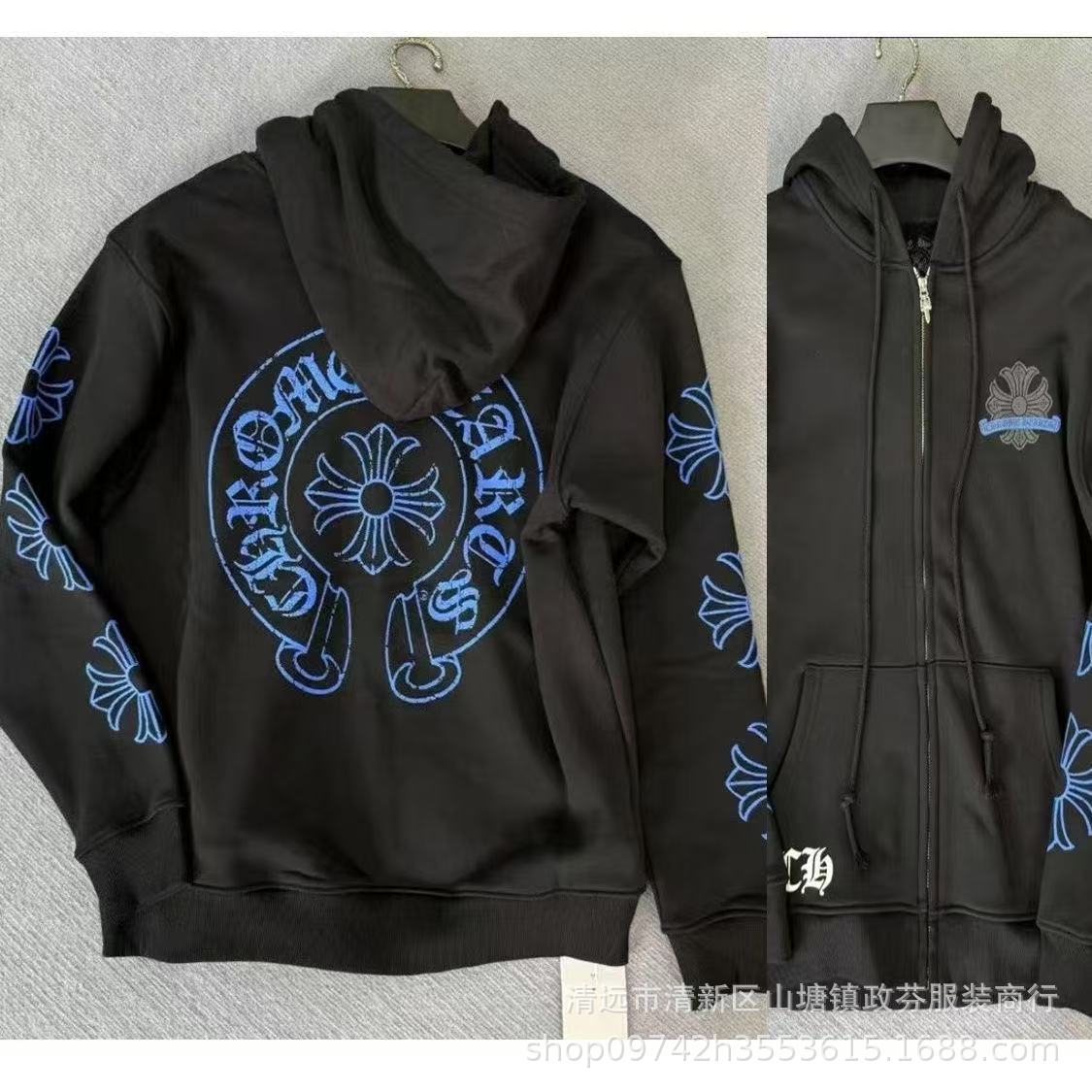 2026 New Cross-Border CH Hoodie Cross Horseshoe Couple Zipper Hooded Sweatshirt Jacket Trendy Brand 30/1 - Image 37