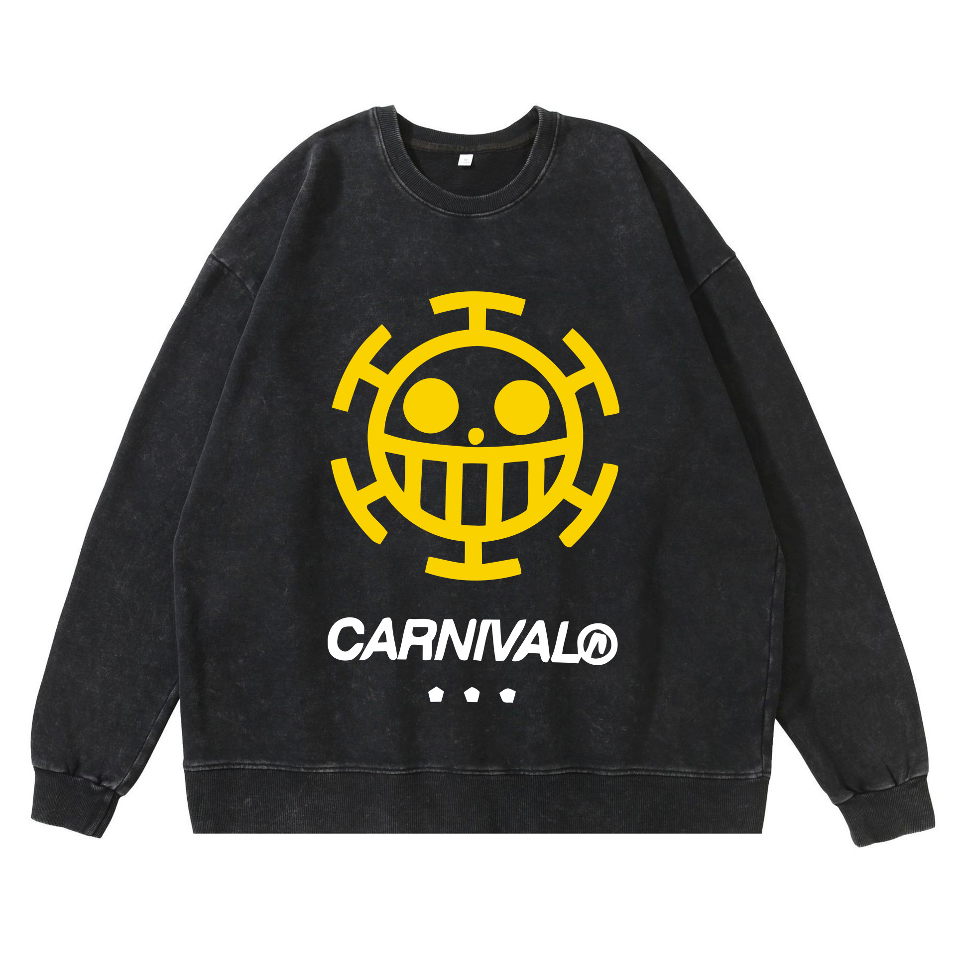 360g heavy washed retro sweatshirt street hip-hop anime American style pirate Luffy Zoro cotton autumn sweatshirt - Image 11